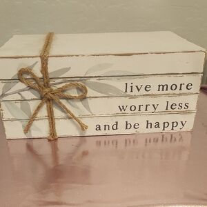 Decorative Wooden Block Set with Inspirational Quotes